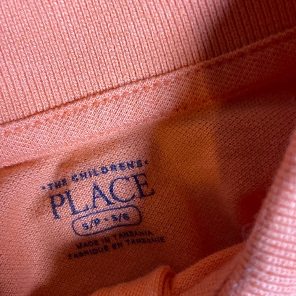 Little Boy Salmon Orange Short Sleeve Polo Golf Shirt Shirt Small
